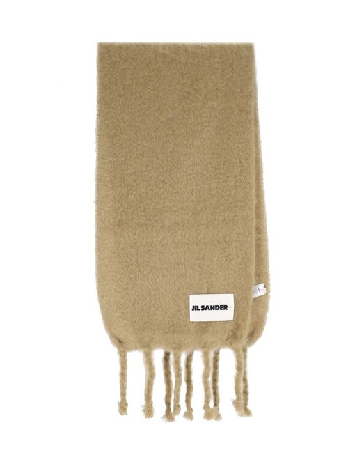 Jil Sander Beige Mohair Blend Scarf - J47TE0113-40041-264