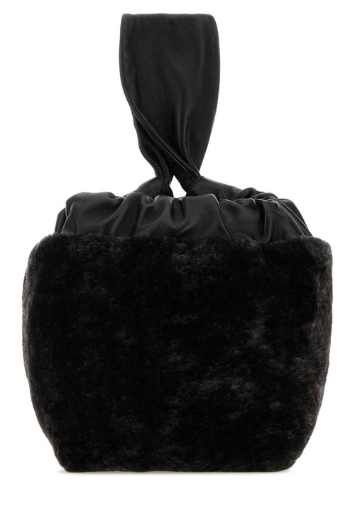 Jil Sander Black Shearling Clutch - 1 - J07WD0070P5833_001