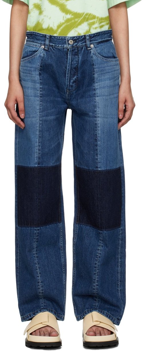 Jil Sander Blue Paneled Jeans - Cobalt Blu - J40KA0198-J4523-484