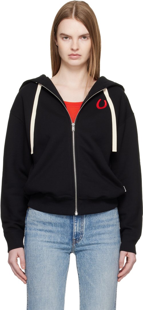 Jil Sander Cotton Terry Zip-Up Hoodie - Black - J53HG0001-J2012-001