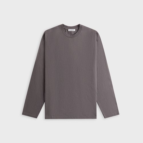 Jil Sander Crewneck Long Sleeve Tee - Pebble - 1GC0196-034