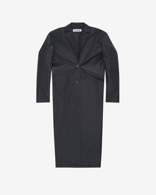 Jil Sander Gathered Coat - Black - J03AA0213-J70221-001