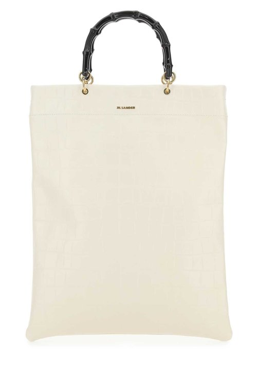 Jil Sander Ivory Leather Medium Shopping Bag - 105 - J07WC0018P5385_105