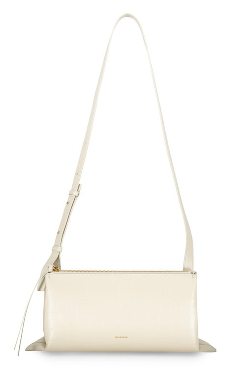 Jil Sander Ivory Leather Small Empire Shoulder Bag - 105 - J07WD0051P5359_105