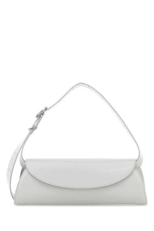 Jil Sander Light Grey Leather Small Cannolo Crossbody Bag - 0 Bianco - J07WD0023-P5355-058