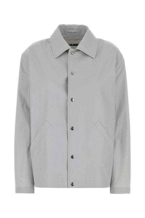 Jil Sander Light Grey Taffeta Jacket - J53BN0004-45306-058