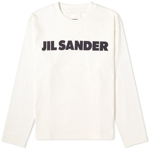 Jil Sander Long Sleeve Logo T-Shirt 'Porcelain' - J02GC0107