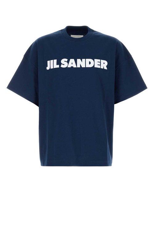 Jil Sander Navy Blue Cotton T-shirt - J54GC0011-45317-419