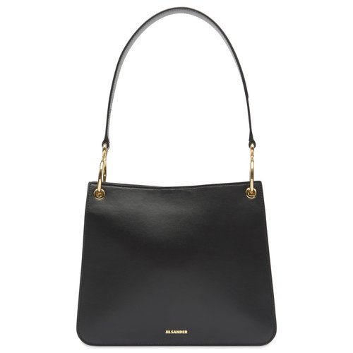 Jil Sander Otto SM Leather Shoulder Bag - Black - J08ZH0095-P9050-001