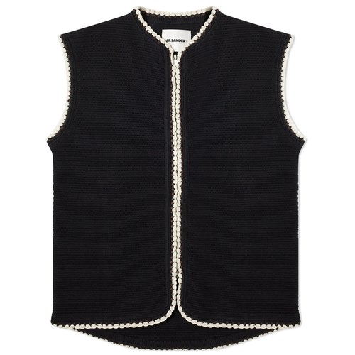 Jil Sander Plus Recycled Knit Vest 'Black' - J47FB0109-J15400-001