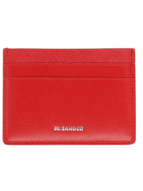 Jil Sander Red Logo Stamp Card Holder - RED - J07VL0006_P5355618