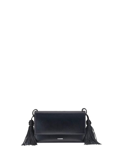 Jil Sander Tassel Shoulder Bag - Black - J07VL0045-P8592
