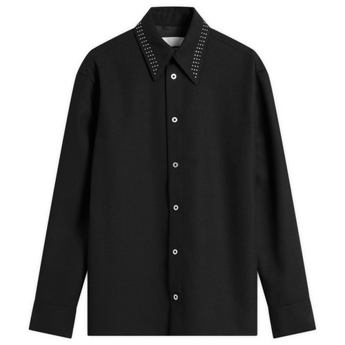 Jil Sander Wool Canvas Shirt - Black - J22DL0318-J41557-001