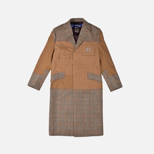 Junya Watanabe Man X Carhartt Tweed Coat - Beige/Brown - WF-C001-051