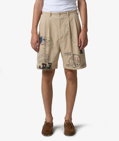 KAPITAL 14W Corduroy Ivy Shorts - K2502SP003-BE