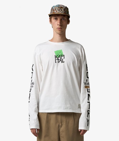 KAPITAL 20/-Jersey Crew Long Sleeve T-Shirt - K2503LC064-GRN