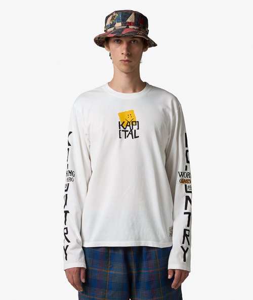 KAPITAL 20/-Jersey Crew Long Sleeve T-Shirt - K2503LC064-YEL