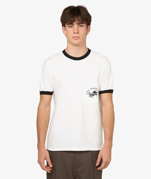 KAPITAL 20/-Jersey Ringer Pocket T-Shirt - K2504SC167-WH