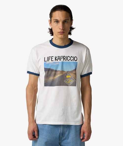 KAPITAL 20/-Tenjiku Ringer T-Shirt - K2503SC121-WH
