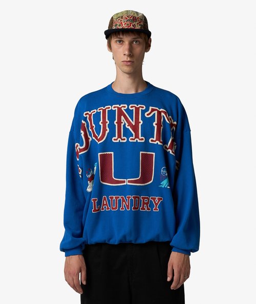 KAPITAL 30/-Sweat Big Crewneck - EK-1280LCA-BL