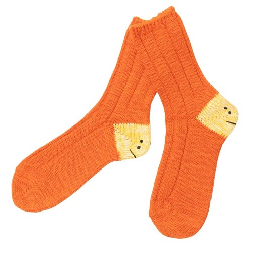 KAPITAL 56 Yarns Ma-1 Rainbowy Happy Heel Socks - EK-1582XS