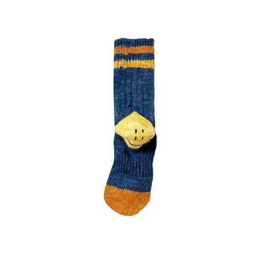 KAPITAL 60 Yarns Grandrelle Ivy Rainbowy Happy Heel-Hold Socks - EK 1236 NAVY