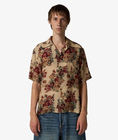 KAPITAL Champagne Maria Wrangle Aloha Shirt - EK-1726SS-NAT