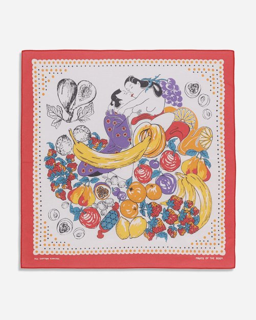 KAPITAL Color Bandana Pink - Fruit Shunga - EK-625BAA PINK