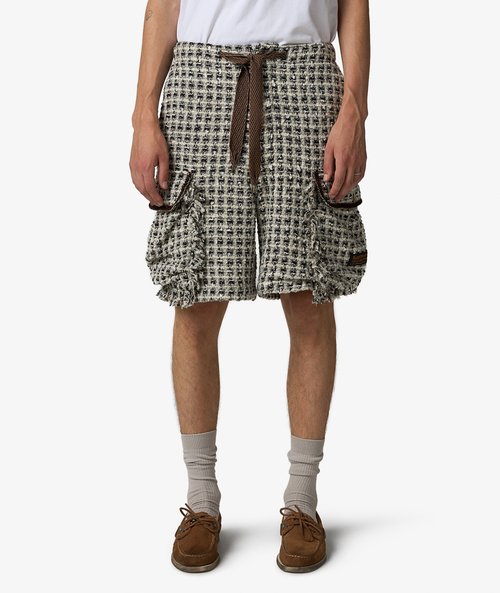 KAPITAL Fancy Tweed Cargo Shorts - K2503SP039-WH