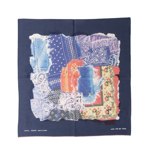 KAPITAL Fastcolor Selvedge Bandana - Bandana Patchwork - EK-1818BA