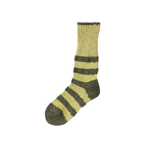 KAPITAL Flag Stripe Socks | Brown | Size Onesize - EK 531XSA KHAK