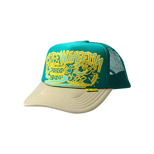 KAPITAL Free Wheelin' Trucker Cap 'Turquoise/Beige' - K2206XH543 TURQ