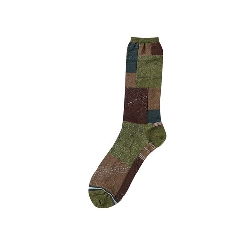 KAPITAL Furoshiki Patchwork Socks | Size Onesize - EK 1715XS GREE
