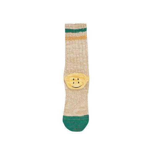 KAPITAL Grandrelle Ivy Rainbowy Happy Heel-Hold Socks - EK 1447XS BEIG
