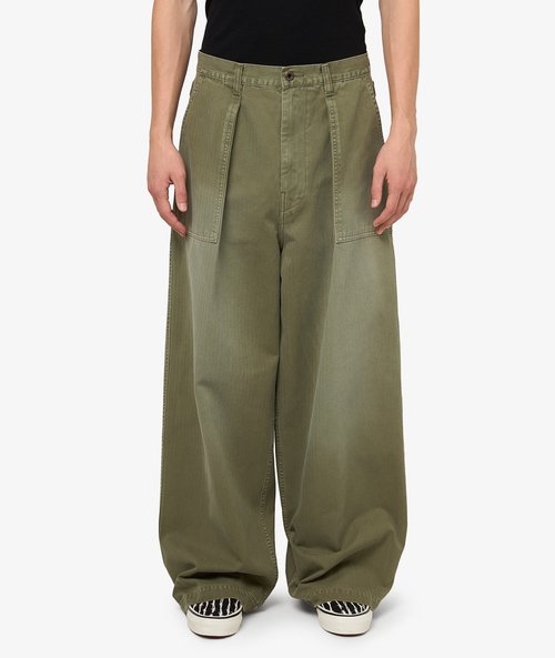 KAPITAL Herringbone Fatigue Baggy Pants - K2503LP095-KHA