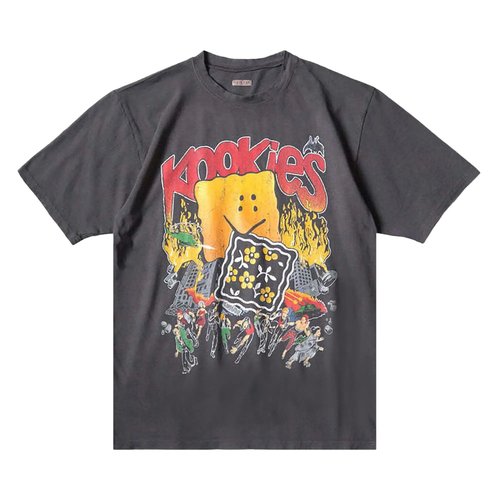 KAPITAL Jersey Crew T-Shirt | Size L - Buster Peckish Bowy - EK 1684SCA INK