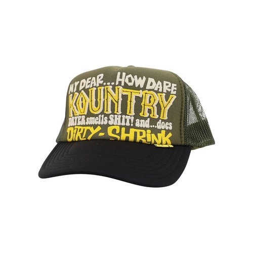 KAPITAL Kountry Dirty Shrink Trucker Cap - KR2304XH30 DARK