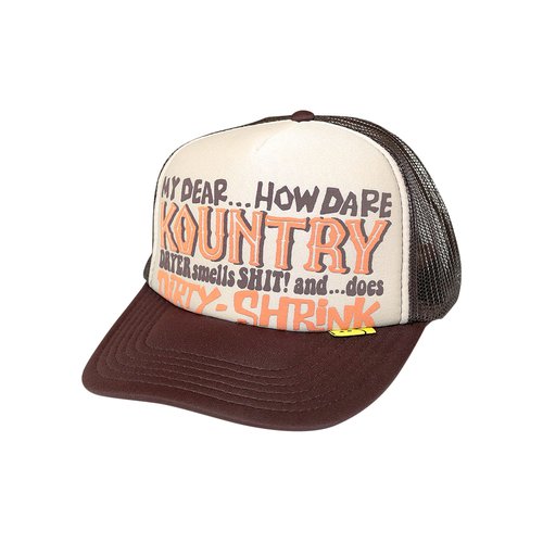 KAPITAL Kountry Dirty Shrink Trucker Cap - KR2304XH30 ECRU