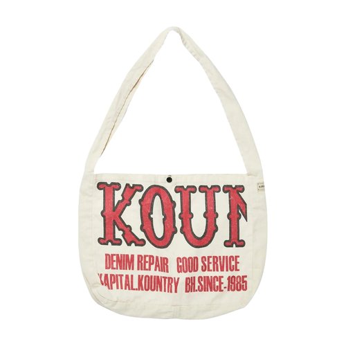 KAPITAL Kountry Factory Book Bag | White | Size Onesize - EK 1230XB ECRU