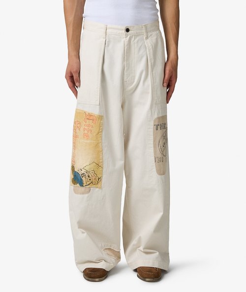 KAPITAL Rough-Face Twill Fatigue Baggy Pants - K2503LP086-NAT