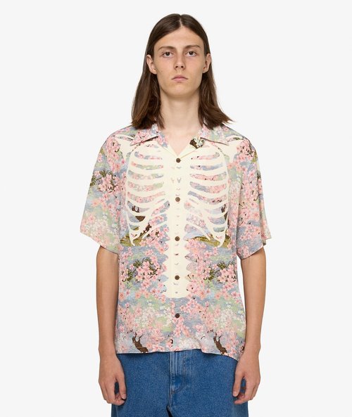 KAPITAL Sakura-Bone Aloha Shirt - K2503SS049-SAX