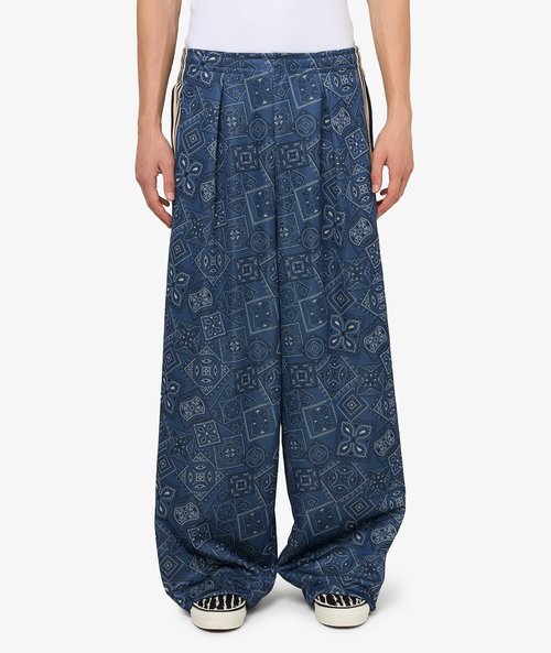KAPITAL Smooth Jersey Cookie Bandana Baggy Track Pants - K2504LP152-NV