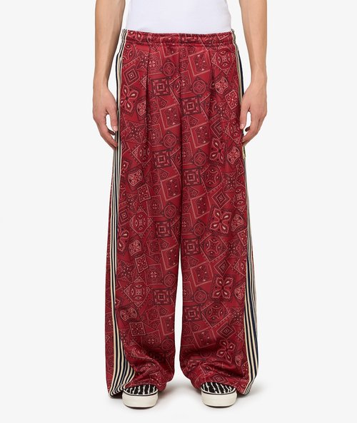 KAPITAL Smooth Jersey Cookie Bandana Baggy Track Pants - K2504LP152-RED