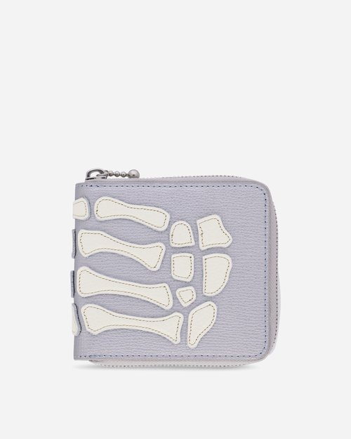 KAPITAL Thumb Up Bone Band Zip Wallet Silver - K2503XG523 SILVER