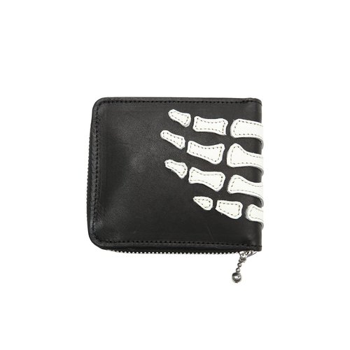 KAPITAL Thumb Up Bone Hand Zip Long Wallet - K2503XG804 BLAC
