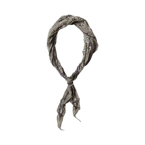 KAPITAL Washer Silk Neckerchief | Size Onesize - Cookie - K2403XM509 GREY