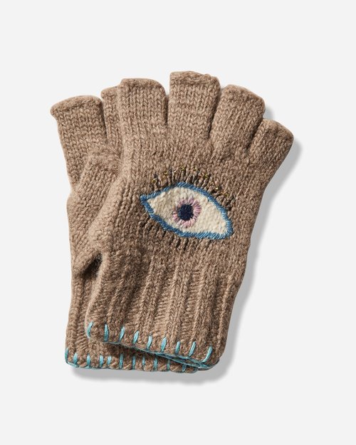 KAPITAL Wool Folktale Gloves Gray Beige - Speakeasy - K2411XG554 GRAYBEIGE