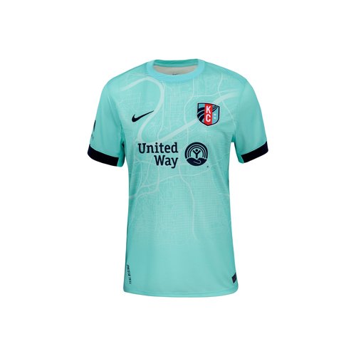 KC Current 2025 Stadium Away Nike Dri-FIT NWSL Replica Jersey - Hyper Turquoise/Hyper Turquoise - P35557KCSL-HYT