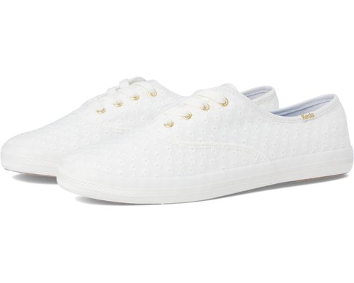Keds Champion Mini Daisy Eyelet Lace Up - White - KW-CHAMP-5D-110