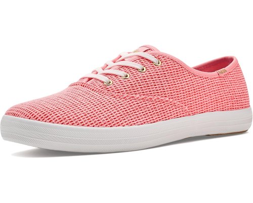 Keds Champion Seasonal - Neon Coral Cotton Mesh - KW-CHAMP-5H-670